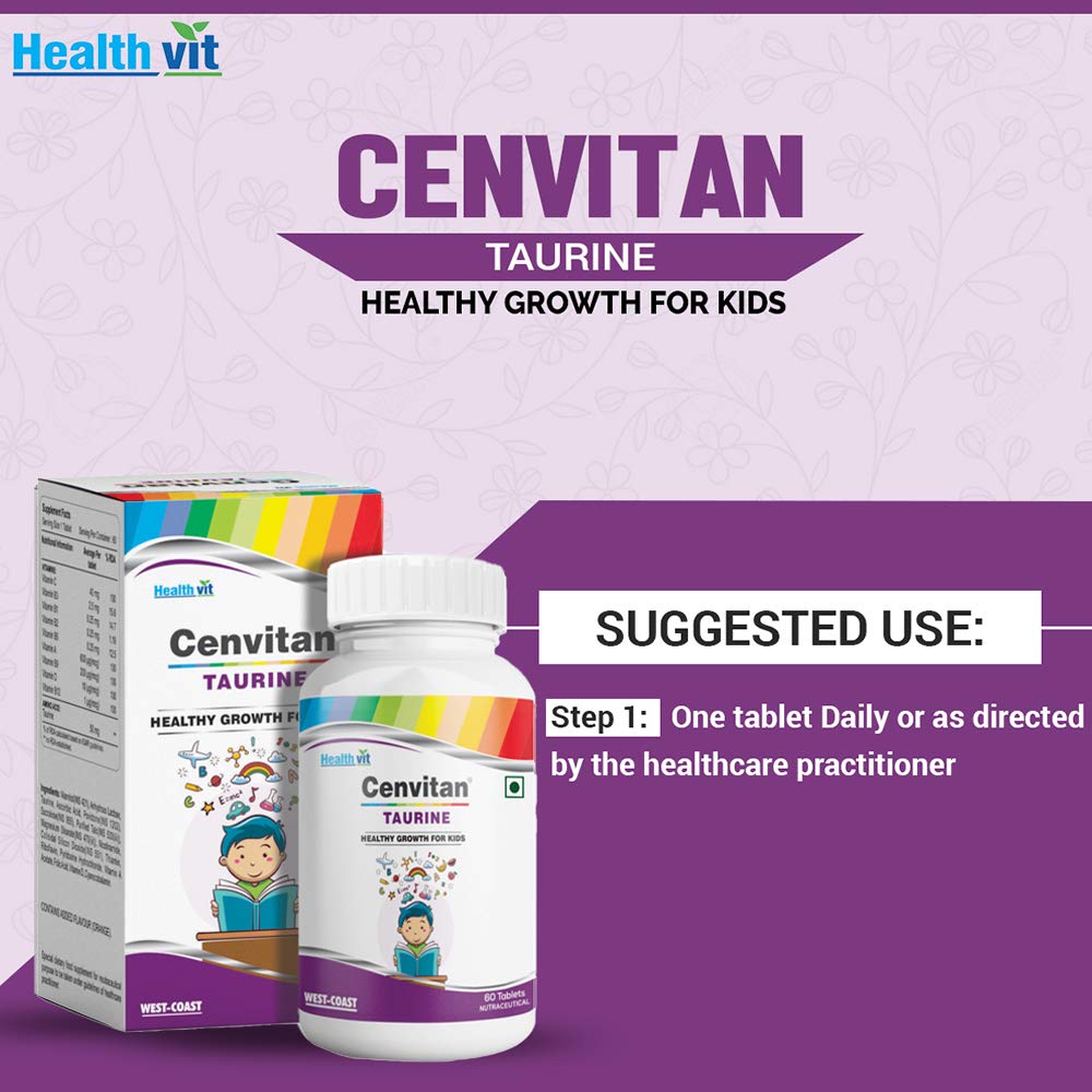 Healthvit Cenvitan Taurine Healthy Growth for Kids - 60 Tablets
